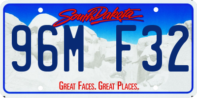 SD license plate 96MF32