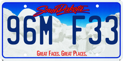 SD license plate 96MF33