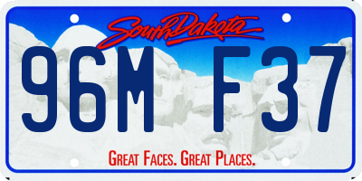 SD license plate 96MF37