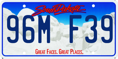 SD license plate 96MF39