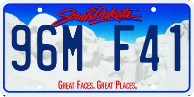 SD license plate 96MF41