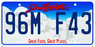 SD license plate 96MF43