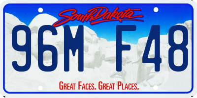 SD license plate 96MF48