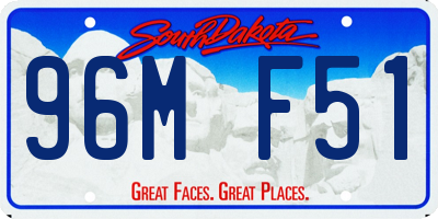 SD license plate 96MF51