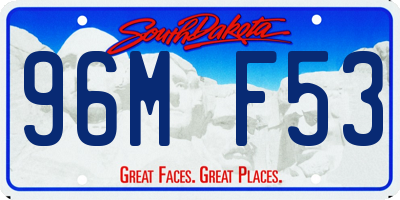 SD license plate 96MF53