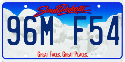 SD license plate 96MF54