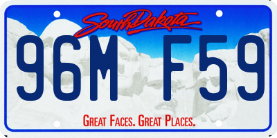 SD license plate 96MF59