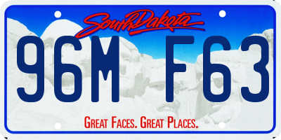 SD license plate 96MF63