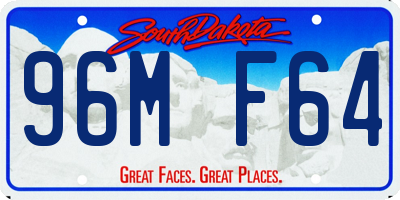 SD license plate 96MF64