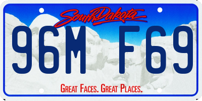 SD license plate 96MF69