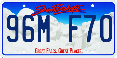 SD license plate 96MF70