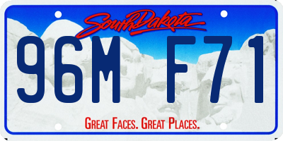 SD license plate 96MF71