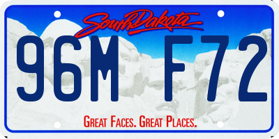 SD license plate 96MF72