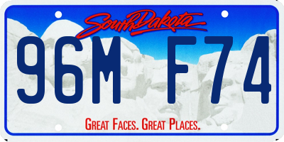 SD license plate 96MF74