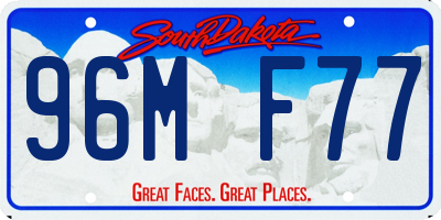 SD license plate 96MF77