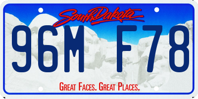 SD license plate 96MF78