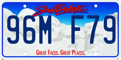 SD license plate 96MF79