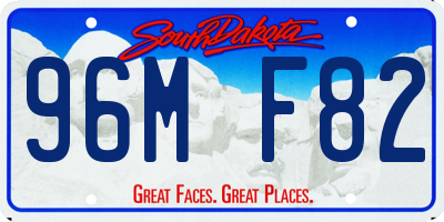 SD license plate 96MF82