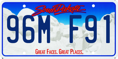 SD license plate 96MF91