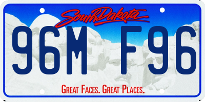 SD license plate 96MF96