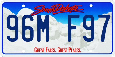 SD license plate 96MF97