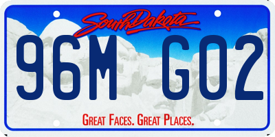 SD license plate 96MG02