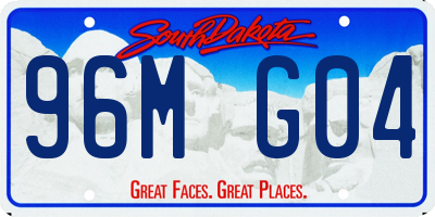 SD license plate 96MG04