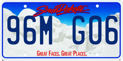 SD license plate 96MG06