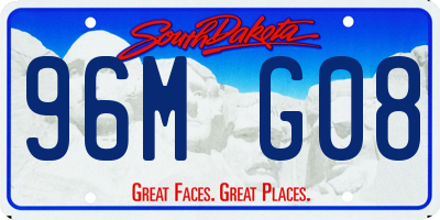 SD license plate 96MG08