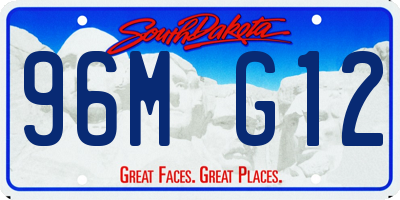 SD license plate 96MG12