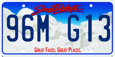 SD license plate 96MG13