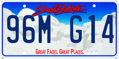 SD license plate 96MG14