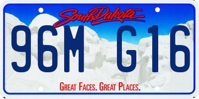 SD license plate 96MG16