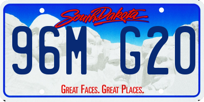 SD license plate 96MG20