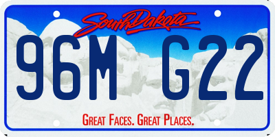 SD license plate 96MG22