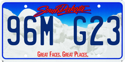 SD license plate 96MG23