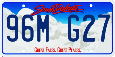 SD license plate 96MG27