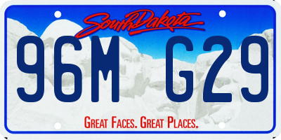 SD license plate 96MG29