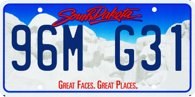 SD license plate 96MG31
