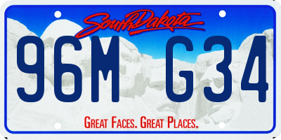 SD license plate 96MG34