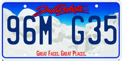 SD license plate 96MG35