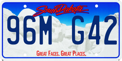 SD license plate 96MG42