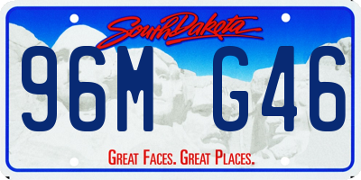 SD license plate 96MG46