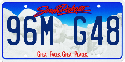 SD license plate 96MG48