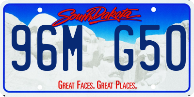 SD license plate 96MG50