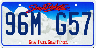SD license plate 96MG57