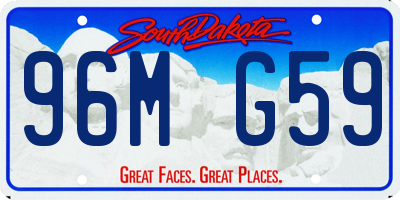 SD license plate 96MG59