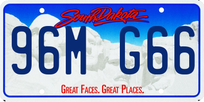 SD license plate 96MG66