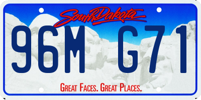 SD license plate 96MG71