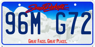 SD license plate 96MG72
